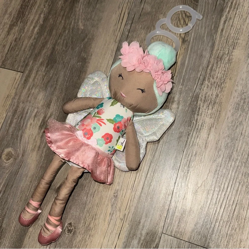 Floral Fairy Doll with Pink and Brown Accents